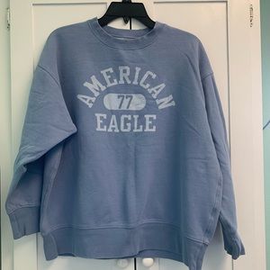 AE blue oversized sweatshirt.